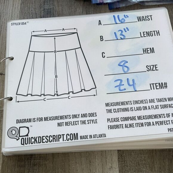 Women's Red Pleated Shorts - Picture 7 of 7